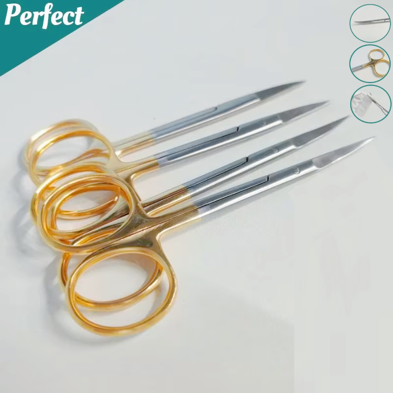 Medical Scissors - 5PcDental Surgical Scissors Straight/Curved Tip11.5cm Stainless