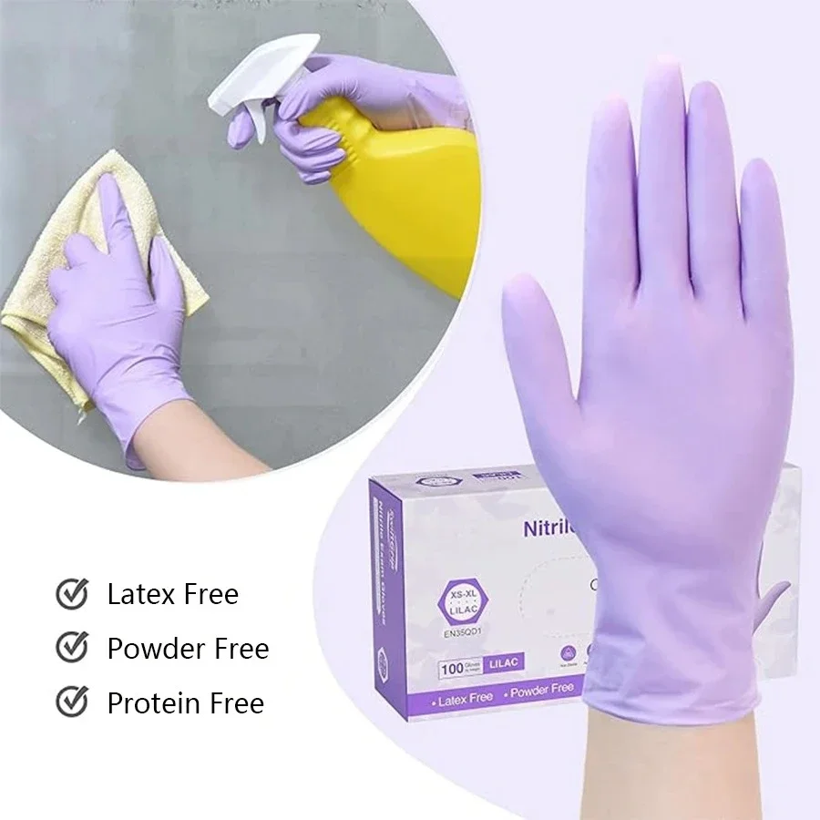 10-100pcs Disposable Purple Ni - Medical Gloves recension och pris