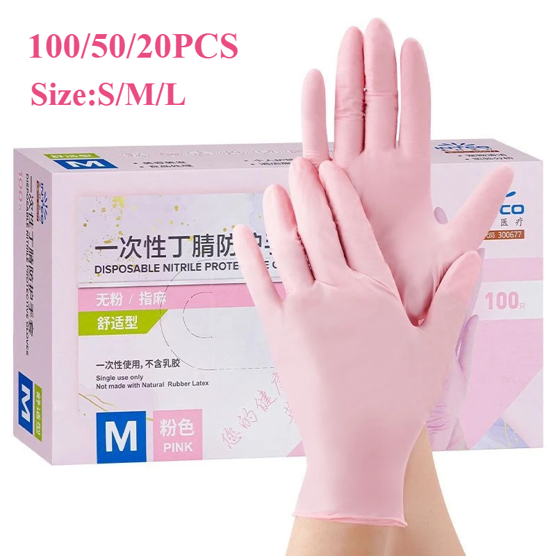 20/50/100PCS Pink Nitrile Glov - Medical Gloves recension och pris