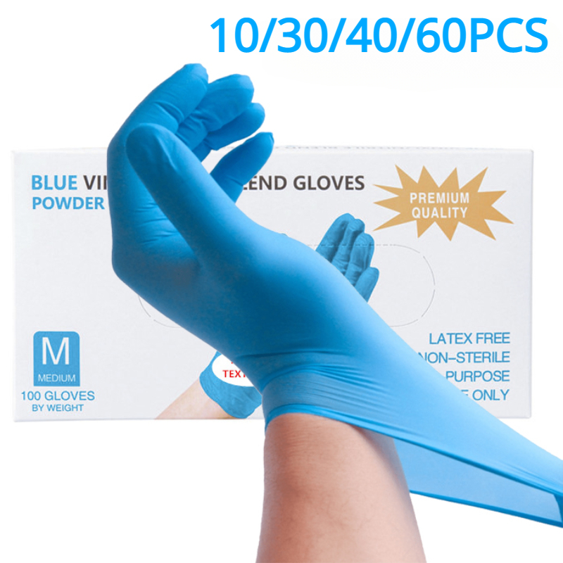10/30/40/60PCS Disposable Blue - Medical Gloves recension och pris