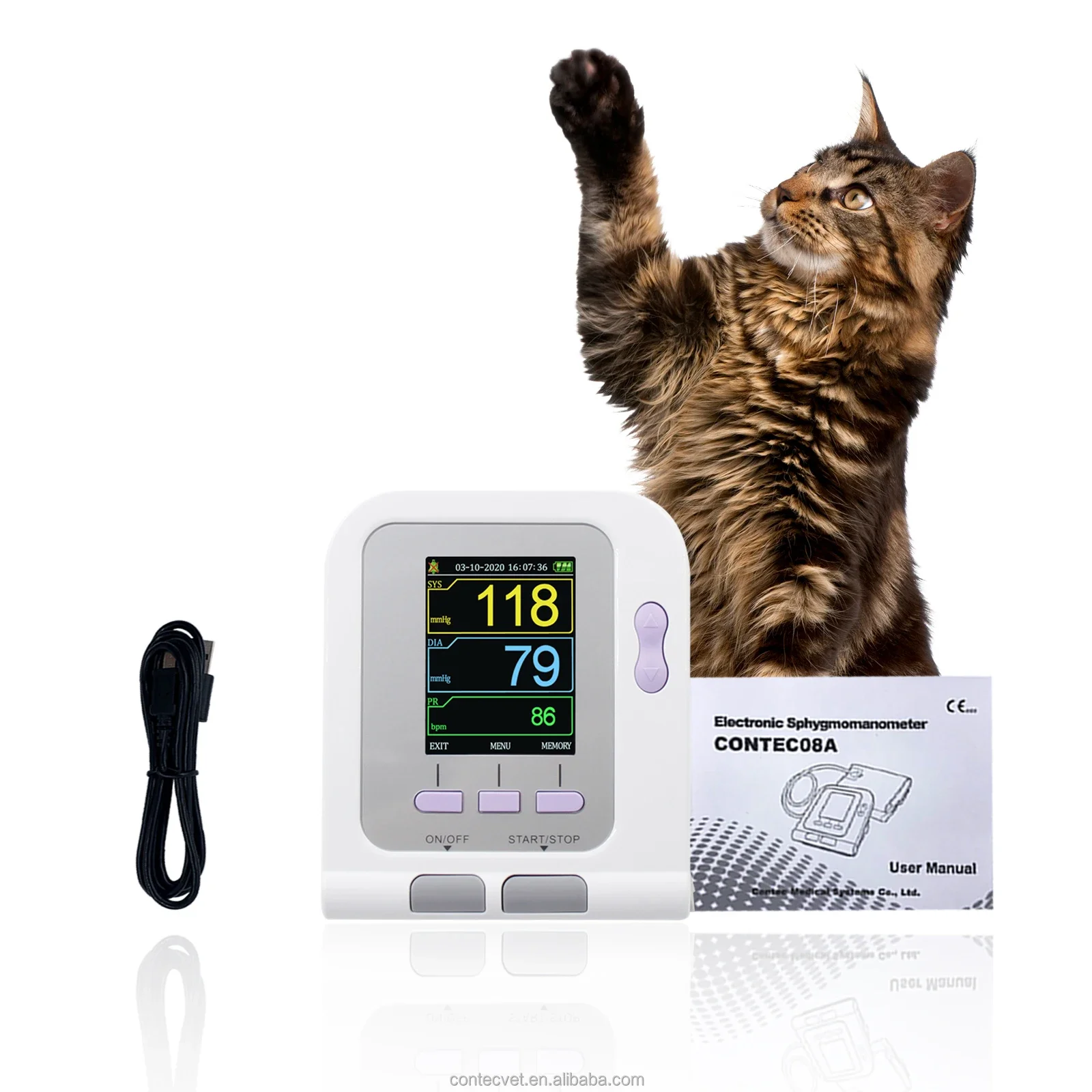 CONTEC08A-VET Veterinary Equip - Blood Pressure Monitor recension och pris