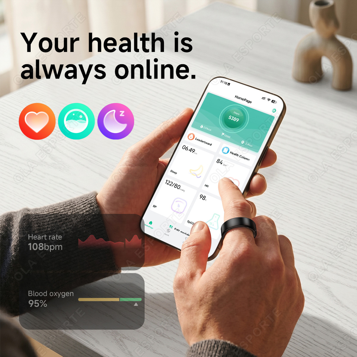 Smart Ring Heart Rate Blood Pr - Blood Pressure Monitor recension och pris