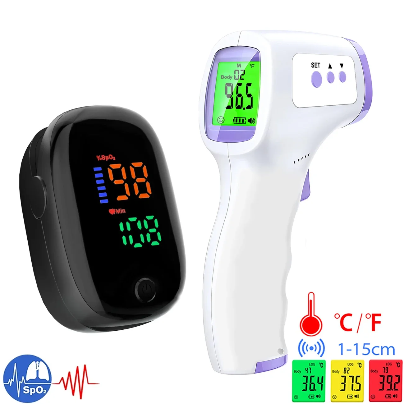 Medical IR Fever Thermometer L - Pulse Oximeter recension och pris